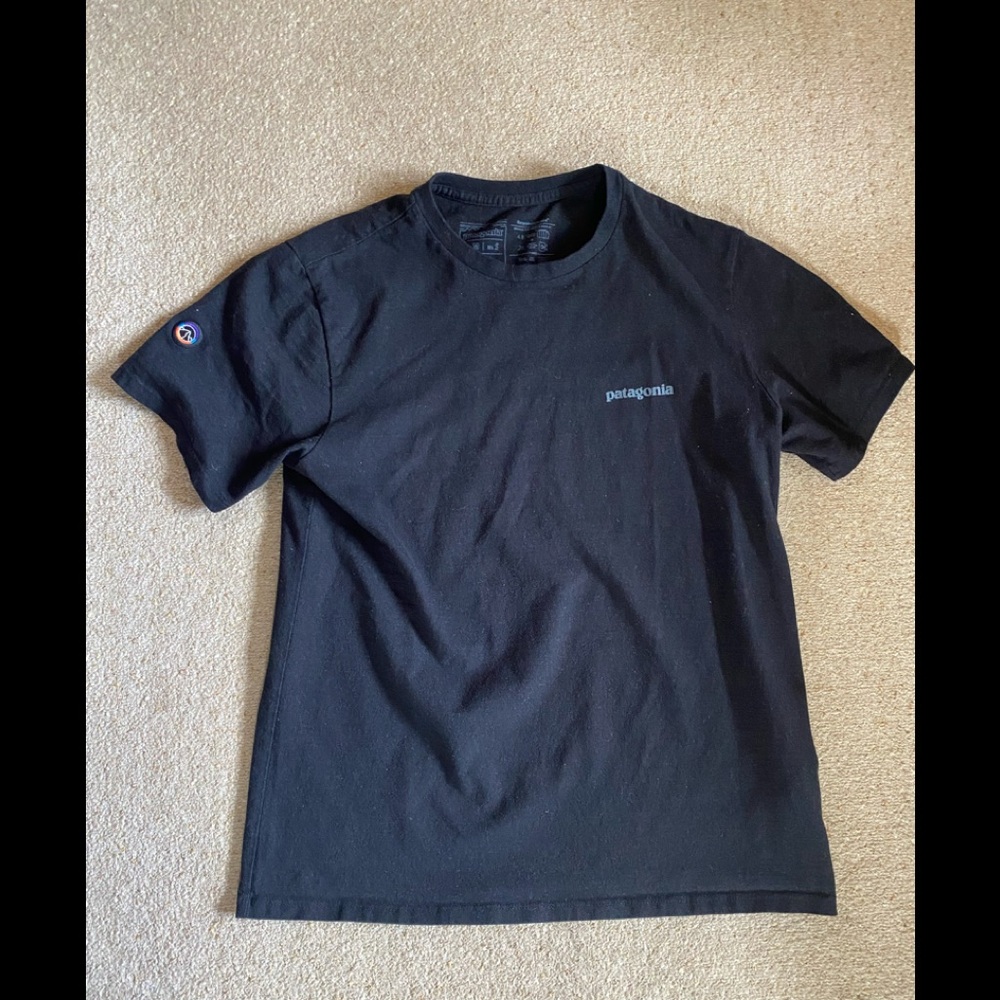 Patagonia Fitz Roy Icon T shirt Mens Small Black